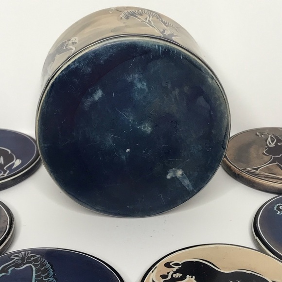 Hand Painted African Animal Stone Coasters Holder - Picture 5 of 14